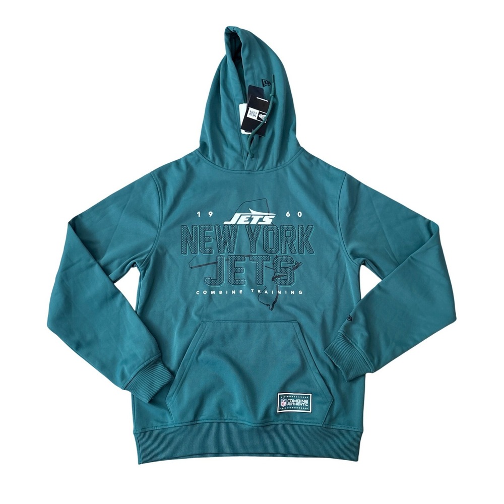 New Era NFL New York Jets Hoodie Mens Green Combine Training NWT SIZE Small